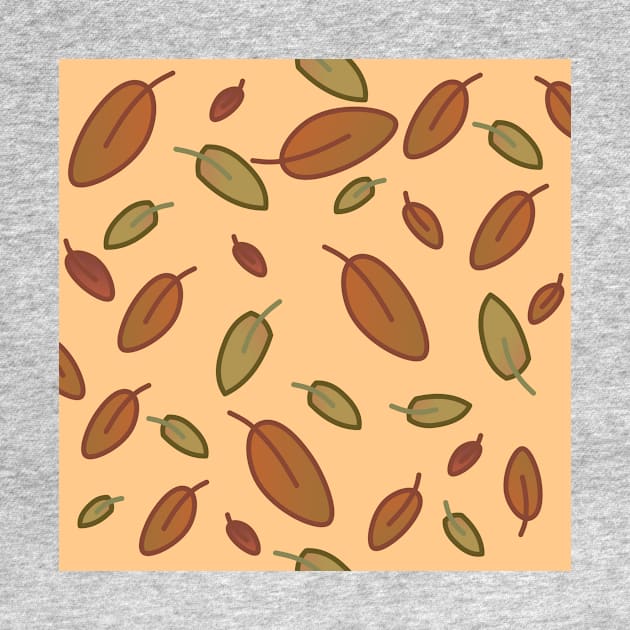 Orange fall leaves motif by GribouilleTherapie